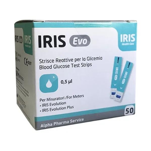 Iris Evo Strisce Per Misurazione Glicemia 50 Pezzi