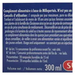 Superdiet Millepertuis Bio 20 ampoules de 15ml