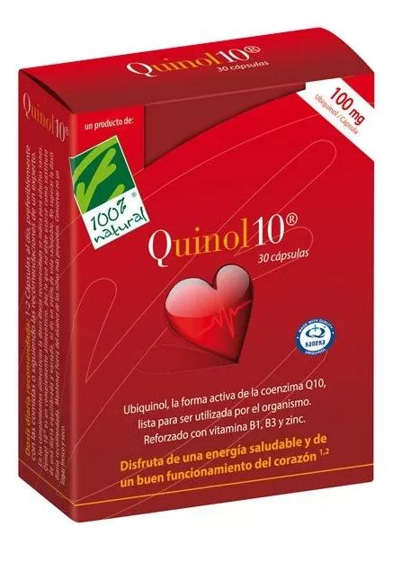 100% Natural Quinol10 30 Cápsulas de 100mg
