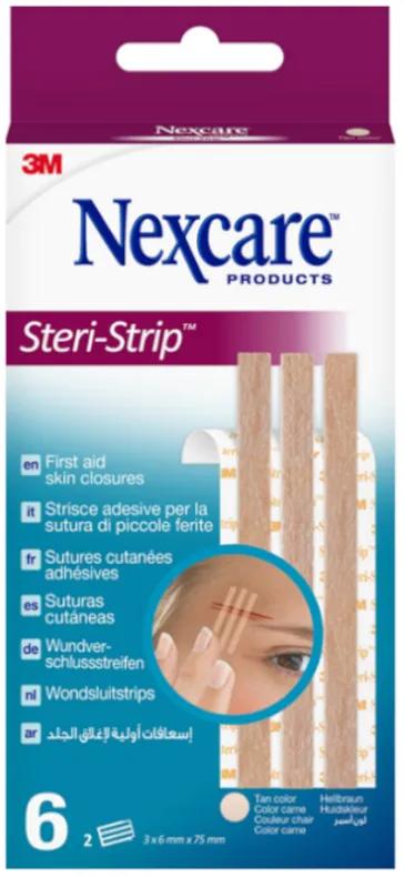 Suture adhésive 3M Steri Strip 6 mm x 7,5 cm 3 unités