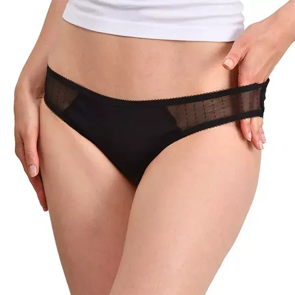 Freedom Culotte Menstruelle Plumetis Noire Taille S 34/36