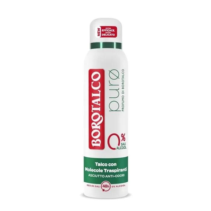 Borotalco Deodorante Spray Puro Traspirante ed Anti-Odori Profumo di Borotalco 150 ml