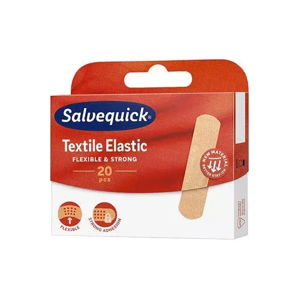 Salvequick Textile Elastic 20 unidades