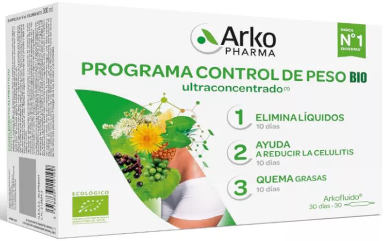 Arkopharma Arkofluido BIO Programme Contrôle du Poids 30 Ampoules