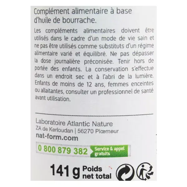 Nat & Form Naturellement Olio Borragine + Vitamina E  Integratore Alimentare 200 capsule 