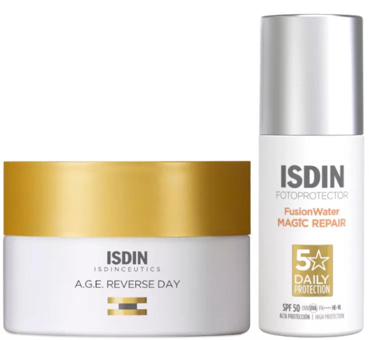 Isdin Fusion Water Magic Repair SPF50 50 ml + Age Reverse Día 51,5 gr