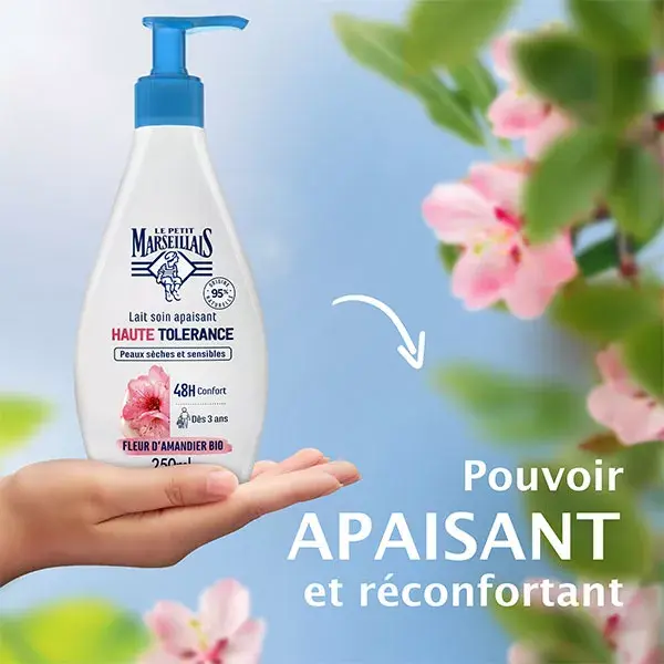 Le Petit Marseillais Lait Soin Apaisant Haute Tolérance Fleur d'Amandier 250 ml