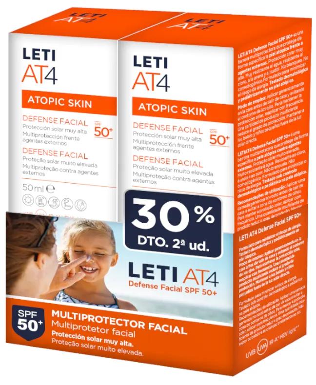 Leti AT4 Atopic Skin Gesichts-Sonnenschutz SPF50+ 2x50 ml