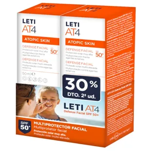 Leti AT4 Atopic Skin Facial Sun Protection SPF50+ 2x50 ml
