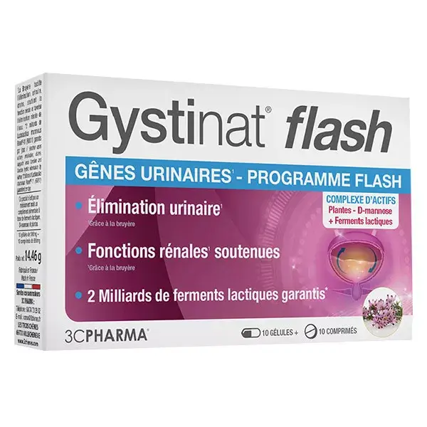 3C Pharma Gystinat Flash 10 gélules + 10 comprimés