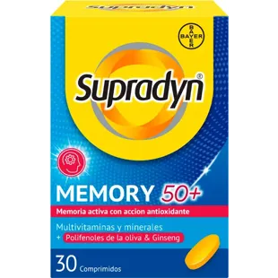 Supradyn Memory 50+ Vitaminen, Mineralen en Energie met Ginseng 30 Tabletten