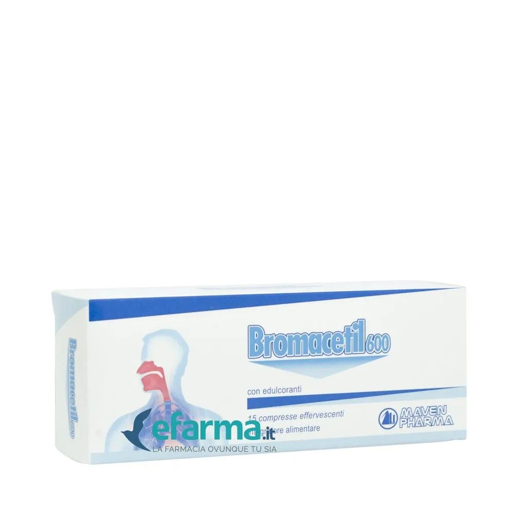 Bromacetil 600 mg Integratore Vie Respiratorie 15 Compresse Effervescenti