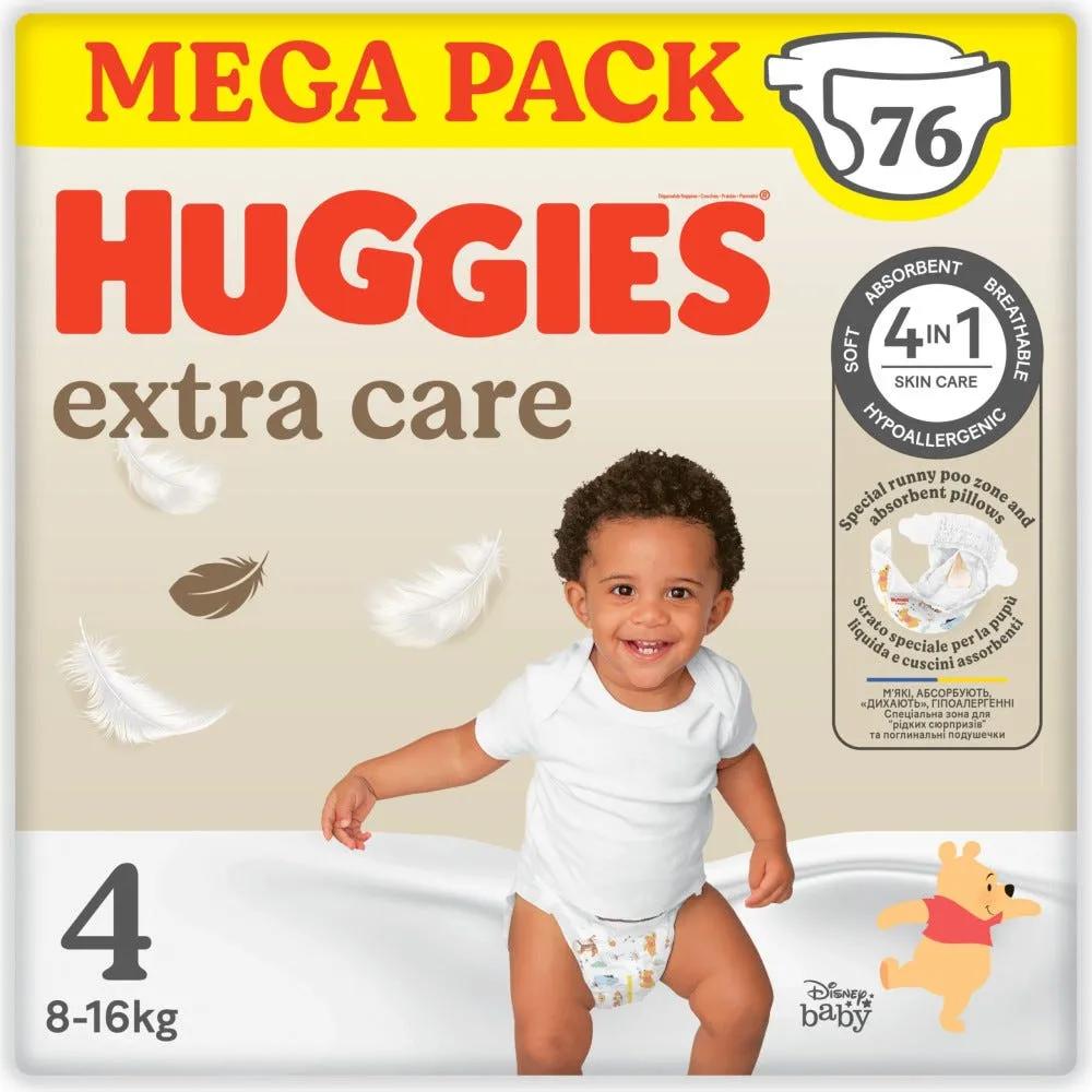 Huggies Extra Care Megapack Taglia 4 8-16 Kg 76 Pannolini