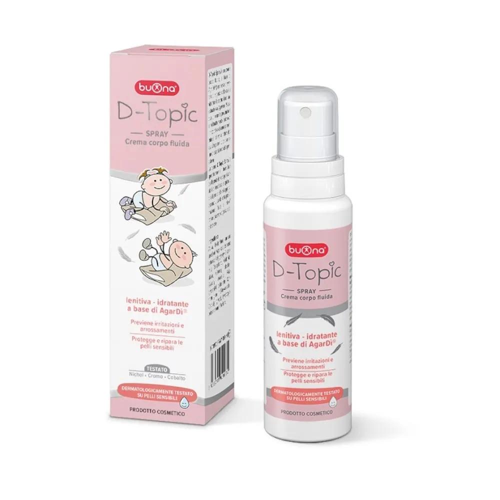 Buona D-Topic Crema Spray Lenitiva Idratante per Bambini e Neonati 100 ml