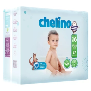 CAJA PAÑALES CHELINO NATURE T-6 ( 17-28 KG) 162 UDS.