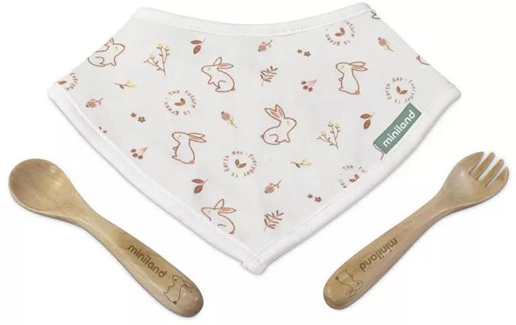 Miniland Picneat Bunny Eco Set Posate e Bandana