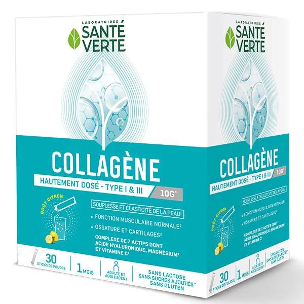 Salud verde COLÁGENO altamente dosificado - Tipo 1 y 3 10g 30 sticks