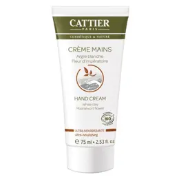 Cattier Argile Blanche Crème Mains Ultra-Nourrissante Bio 75ml