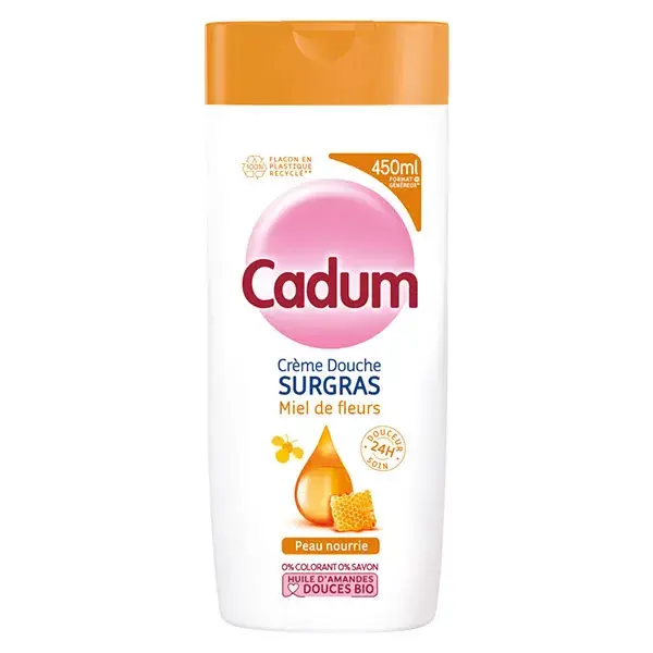 Cadum Crème Douche Surgras Miel de Fleurs 450ml