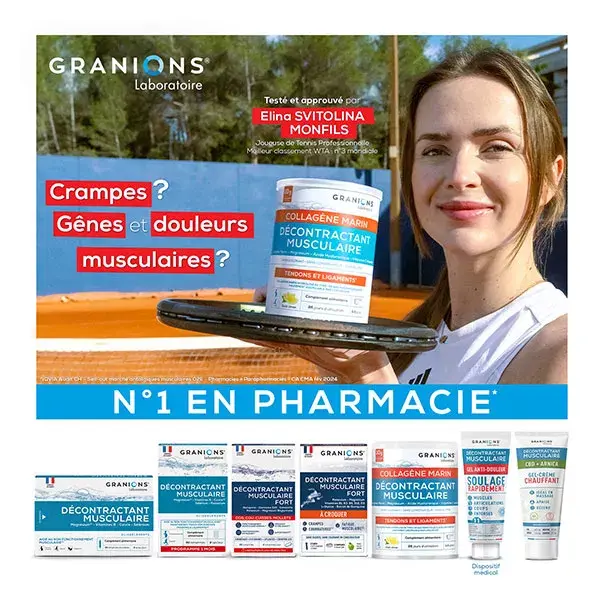 Granions Décontractant Musculaire Gel-Crème Chaufffant -  CBD + Arnica - 75 ml