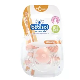 Bébisol Sucette Physiologique Silicone Orange + 6 mois (réf S)