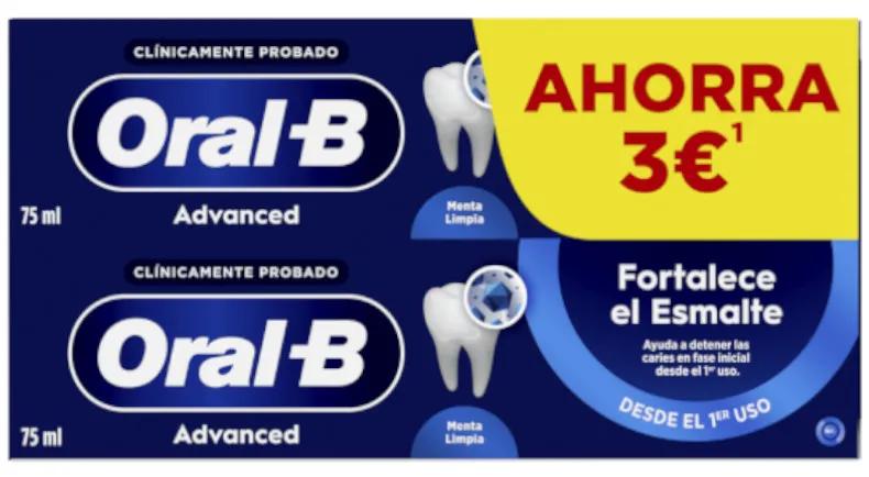 Dentifrice Oral-B Advanced Renforce l&#39;émail 2x75 ml