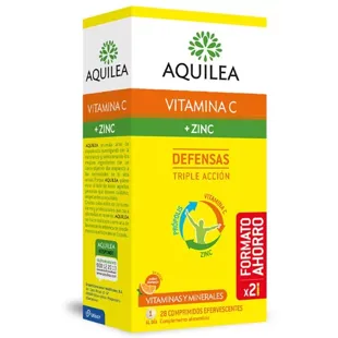 Aquilea Vitamine C + Zinc 28 Comprimés Effervescents