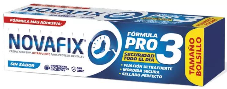 Novafix Pro3 Crema Adhesiva Prótesis Dentales Sin Sabor 20 gr