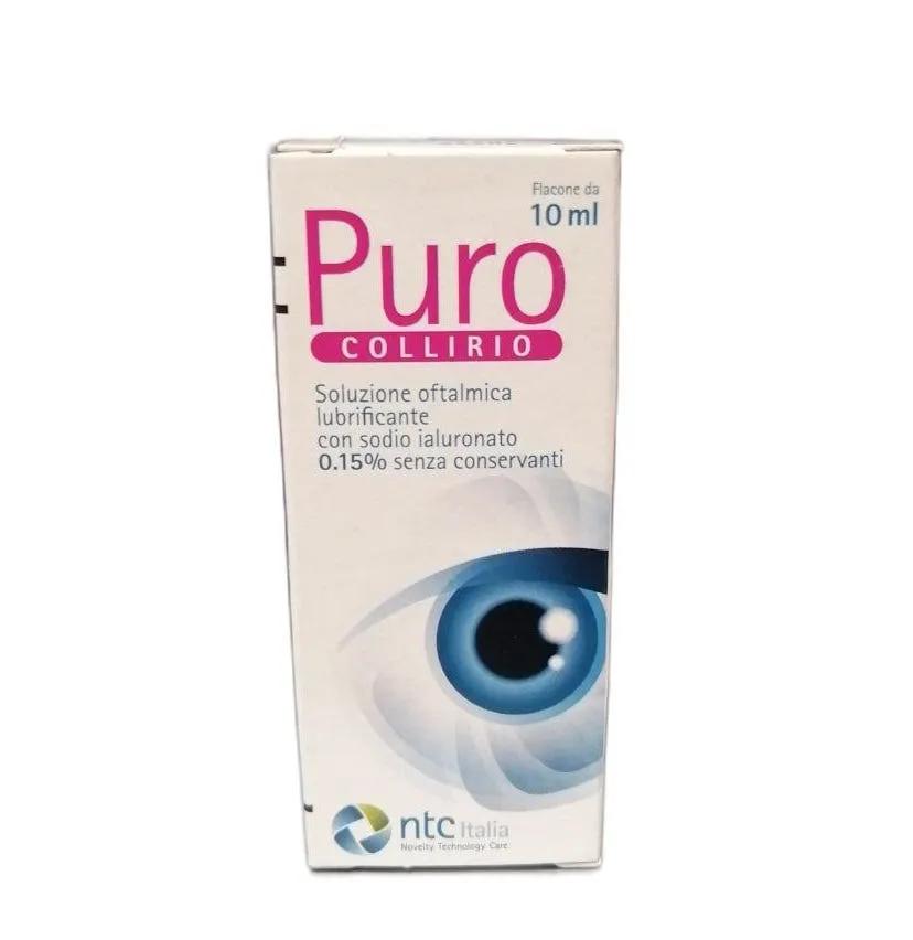 Puro Collirio Soluzione Oftalmica Con Sodio Ialuronato 0.15% Per Occhi Secchi ed Irritati 10 ml