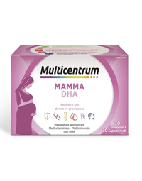 Multicentrum Mamma DHA Integratore Alimentare Multivitaminico Gravidanza 30 Compresse + 30 Capsule Molli