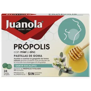 Juanola Propolis Eucalyptus Flavor 24 Gummies