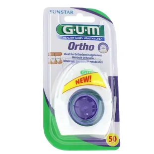 Gum Ortho Floss Zahnseide mit Einfädler 50 Anwendungen
