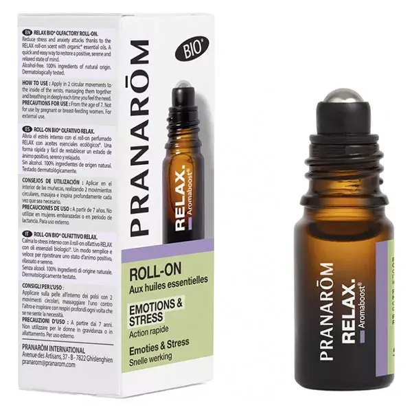 Pranarom Aromaboost Roller Relax Detente Bio 5 Ml