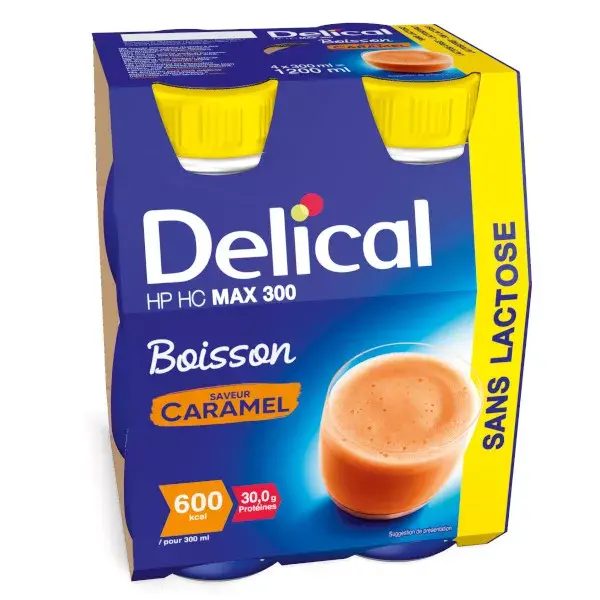 Delical HP HC Max 300 Lactose Free Caramel Drink 4 x 300ml