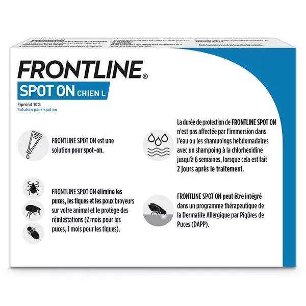 Frontline Spot On Chien L 4 pipettes
