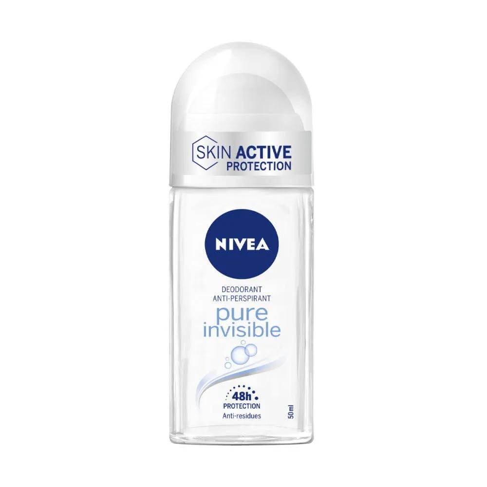 Nivea Pure Invisible Deodorante Roll On Antitraspirante Senza Residui Sui Tessuti 50 ml