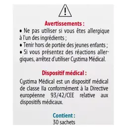 Forté Pharma Cystima Médical Infections Urinaires Cystite D-Mannose 30 sachets