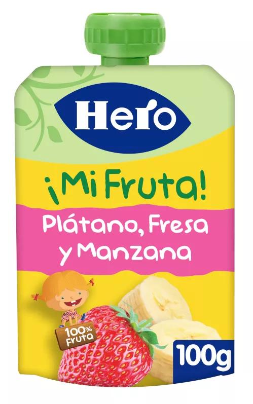 Hero Baby Bolsita Plátano, Fresa y Manzana +12m 100 gr