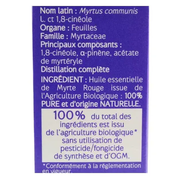 Naturactive oil essential organic Myrtle Red 5ml