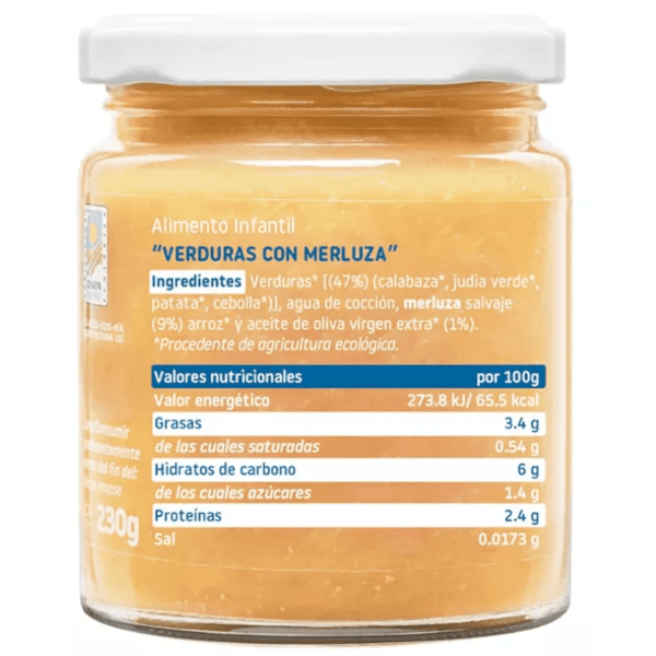 Smileat Jar of Vegetables with Organic Hake 4x230 gr