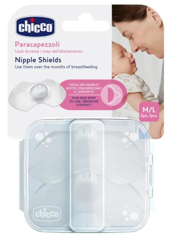 Chicco SkinToSkin Protège-tétons en silicone Taille M/L 2 unités