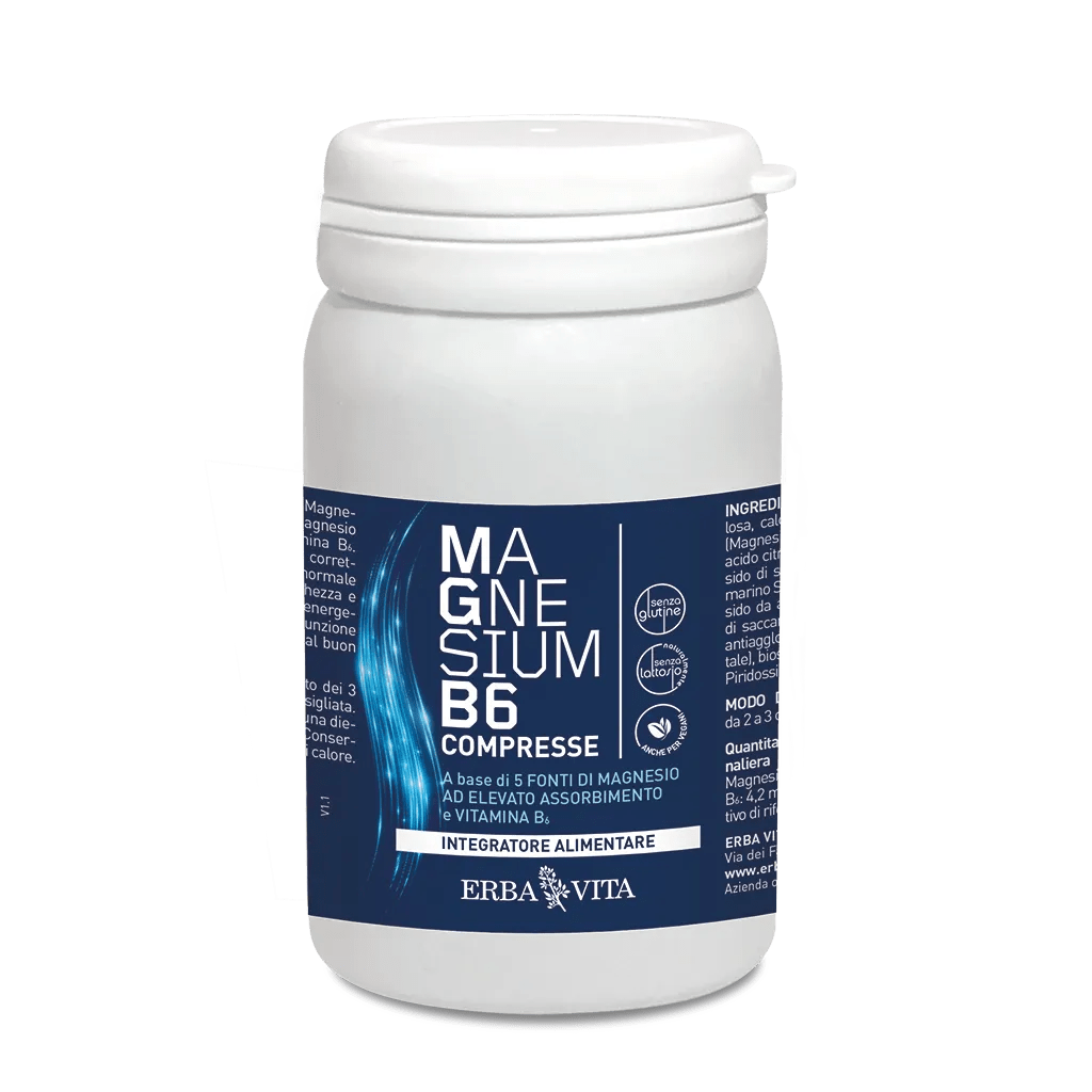 Erba Vita Magnesium B6 Integratore Magnesio e Vitamina B 60 Capsule