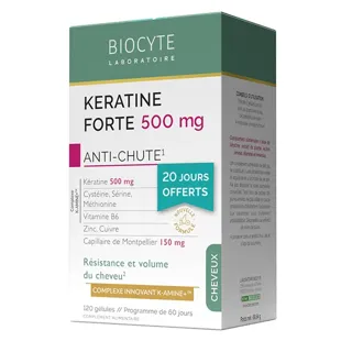 Biocyte Kératine Forte 500 mg Anti-Caduta 120 pillole