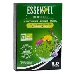 SID Nutrition Essentiel Détox Bio 20 ampoules