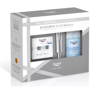 Eucerin Hyaluron-Filler Crema Piel Seca 50 ml + Contorno Ojos 15 ml + Loción Micelar 100 ml