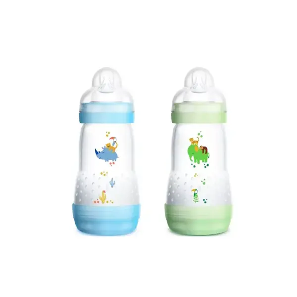 MAM Easy Start Anti Colic 1st Age Bottle +2m Dolphin and Whale Set of 2 x 260ml
