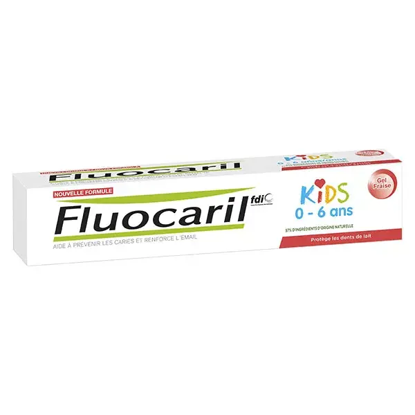 Fluocaril dentifricio bambini 2 a 6 anni Gel fragola confezione di 2 x 50ml