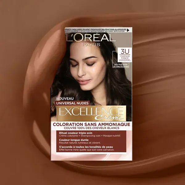 L'Oréal Paris Excellence Universal Nudes Cream Colour N°3 Dark Chestnut