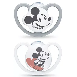 Nuk Space Mickey Silicone Gray Pacifier 18-36m