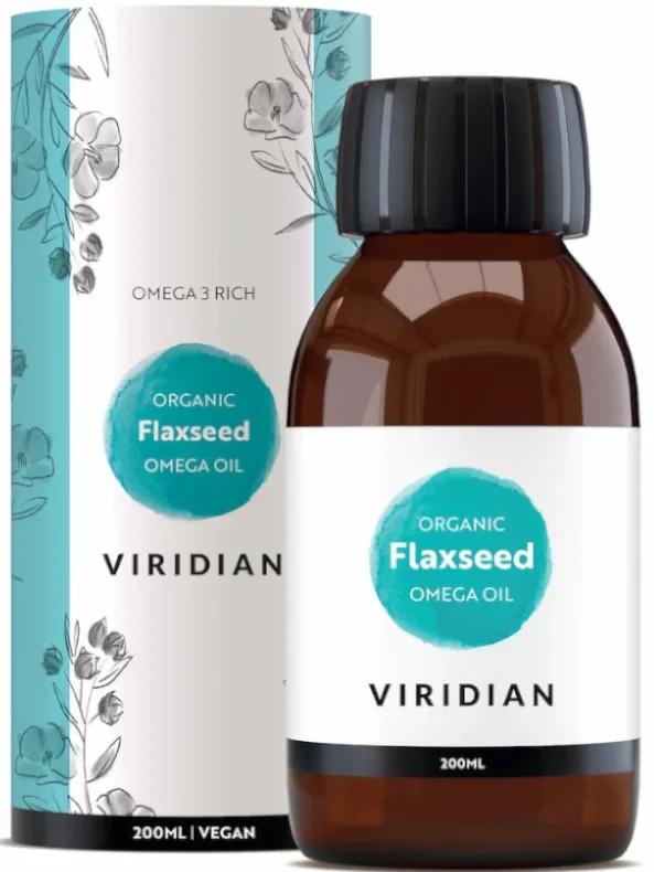 Viridian Golden Flax Oil with Omega 3 100% Organic 200 ml